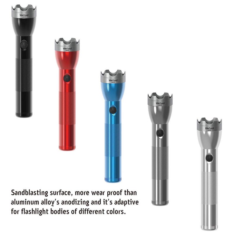 Weltool Flashlight Strike Bezel - 304 Stainless Steel for Maglite C or D Cell flashlights LED ML300L & ML300 LX - Upgrade Maglite Glass Breaker - Image 5